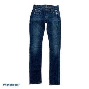 7 Seven For All Mankind Skinny Jeans Blue Womens